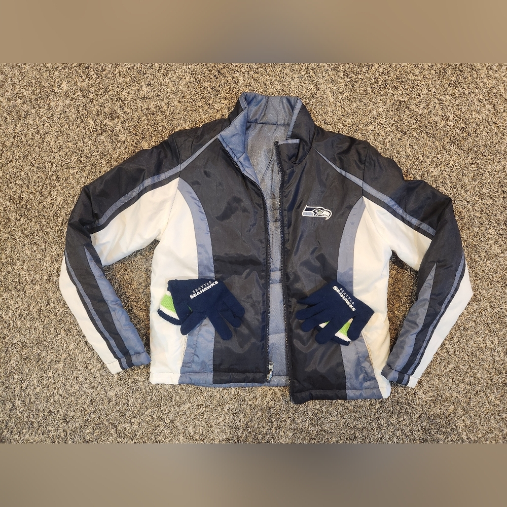 NFL Seattle Seahawks Reversible Jacket Women Size Medium